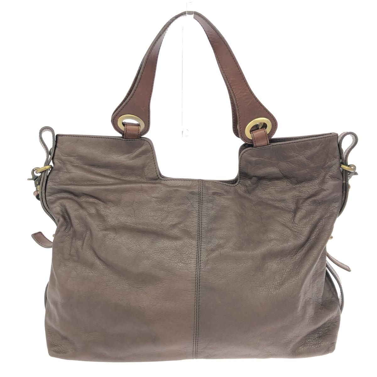 F.CLIO エフクリオ 2WAYバッグ レザー ブラウン メンズ / 240001181332