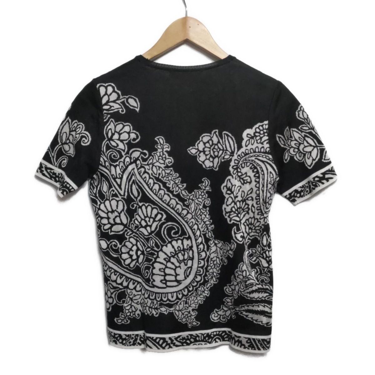 LEONARD(レオナール) 半袖カットソー サイズL レディース美品 - 黒×白