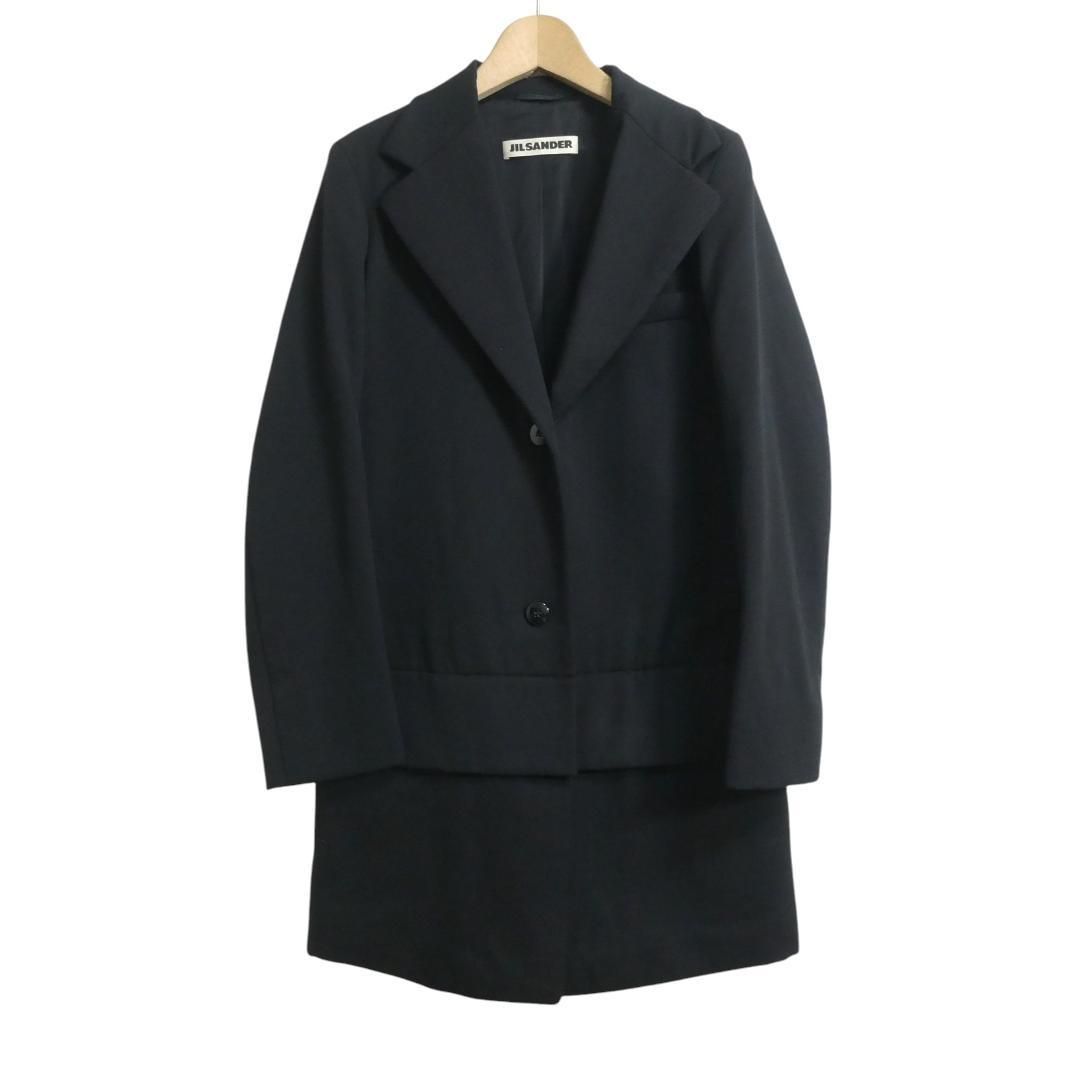 JIL SANDER ジルサンダー 切り替えデザイン チェスターコート ロング