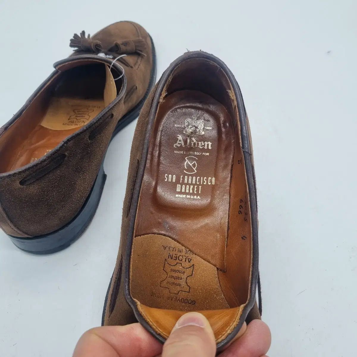  ALDEN 666 スウェード タッセルローファー メンズ 255 mm ローファー ブーツ 革靴