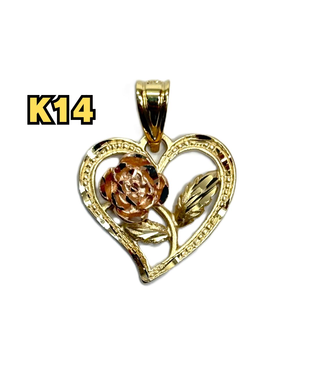 K 14 ペンダント ゴールド ローズ 薔薇 1.0 g