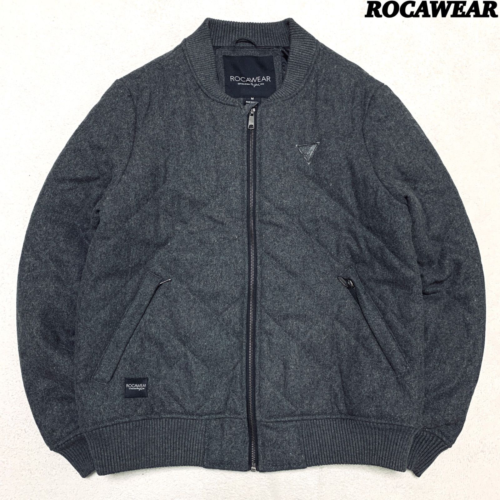 ROCAWEAR ボンバージャケット パデッドジャケット ブルゾン ウール