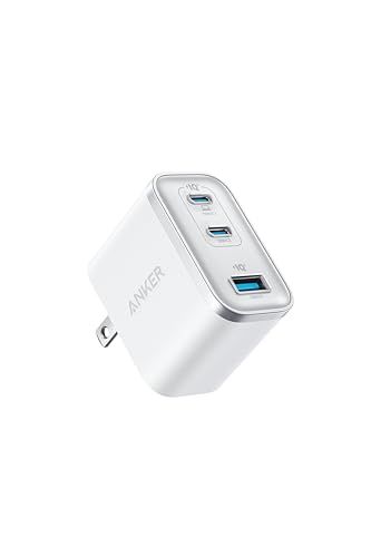 Anker Nano Charger 70 W 3 Ports ホワイト PD対応 PSE技術基準適合 折りたたみ式プラグ iPhone 17 16 15シリーズ Air MacBook Windows PC iPad Galaxy Anmm