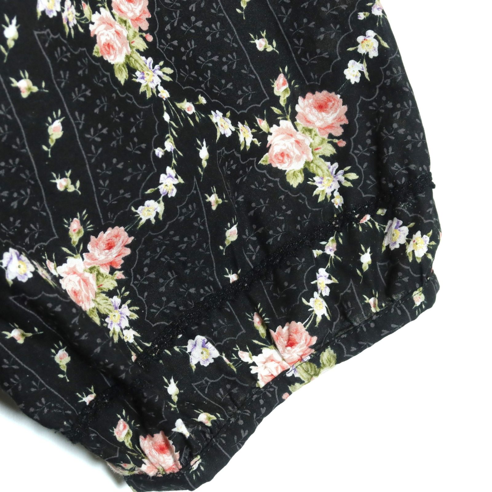 ピンクハウス　段々　被せ　ワンピース　ノースリーブ　ペチ　綿ローン　黒 ピンクハウス 段々 被せ ワンピース ノースリーブ ペチ 綿ローン 黒