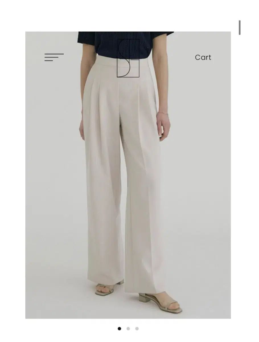 シエ リア リールワイドパンツ S - エクリュベージュ