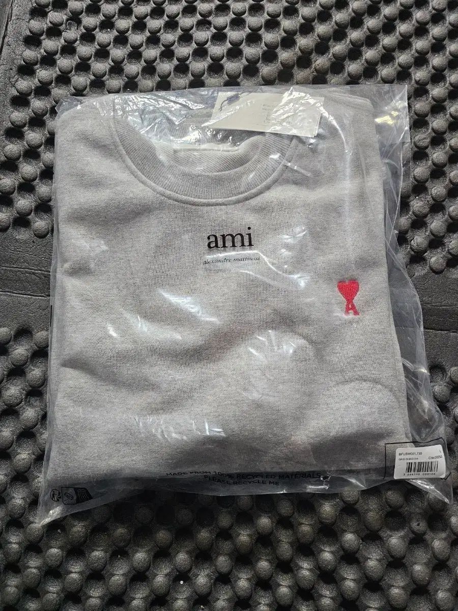 アミ スモールロゴ スウェット グレー L
