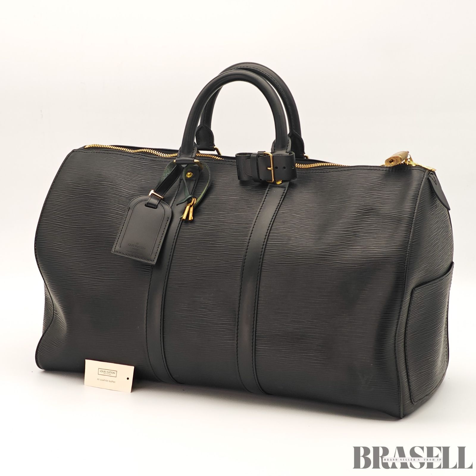 美品 ルイヴィトン キーポル50 ボストンバッグ エピ ノワール M42962 楽天市場】ヴィトン エピ キーポル50 m42962 ブラックの通販