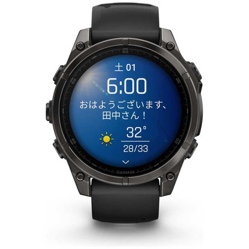 GARMIN fenix 8 フェニックス Sapphire AMOLED 47 mm GPSスマートウォッチ Ti Carbon Gray DLC| Black 010-02904-27 ♥
