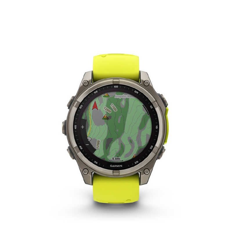 GARMIN fenix 8 Sapphire Dual Power 47 mm GPSスマートウォッチ Suica対応 ガーミン Ti| Amp Yellow 010-02906-51 ♥