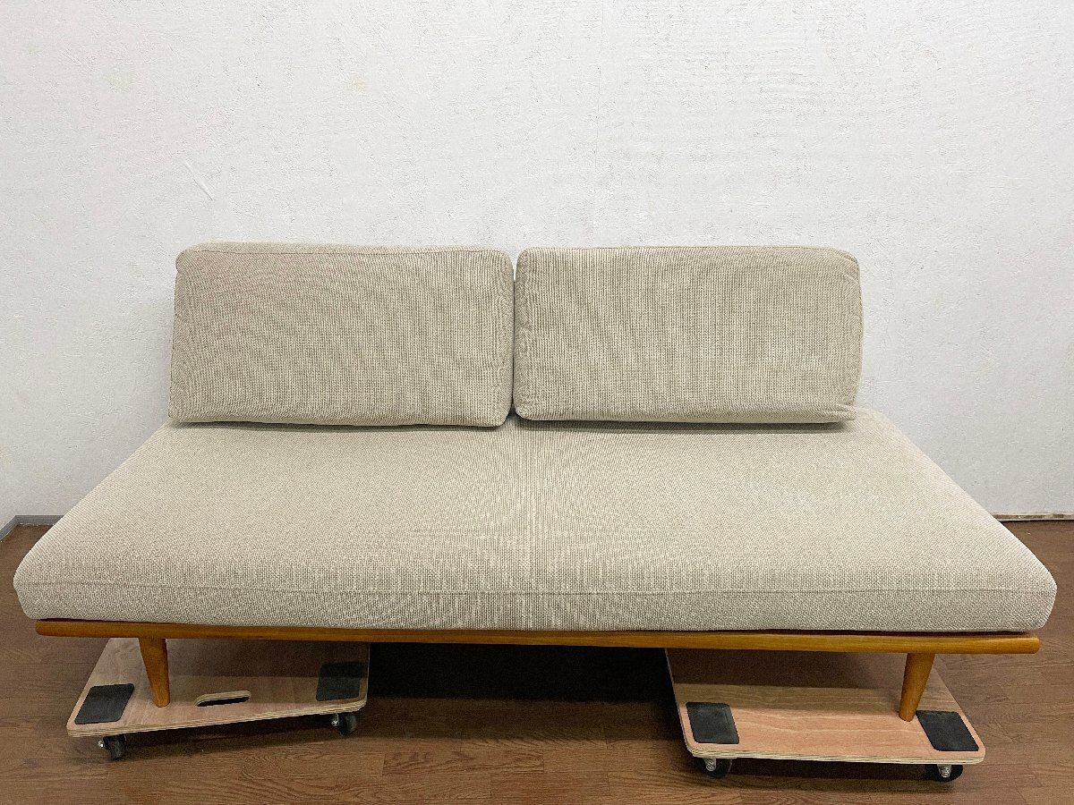 ○美品 unico ウニコ ZIZZI ジッジ カバーリング ソファベッド 2人掛け