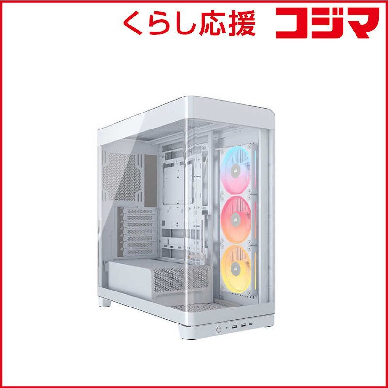 コルセア CORSAIR FRAME 4500 X LX-R RGB iCUE LINK Panoramic Glass Mid-Tower White CC-9011317-WW ♥