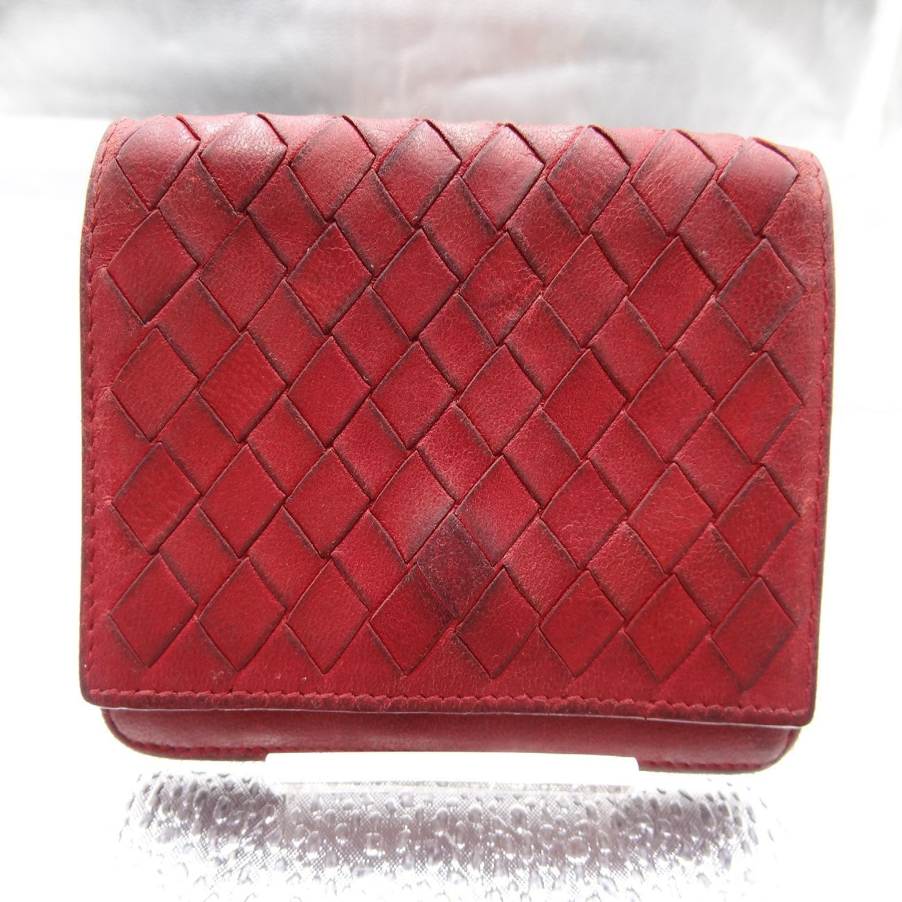 ボッテガヴェネタ BOTTEGAVENETA イントレチャート カードケース レッド 名刺入れ