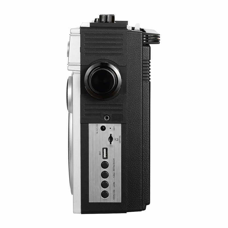  WINTECH 大型モノラルラジカセ ワイドFM対応 | Bluetooth対応 シルバー SCT-MB 300 ♥ ラジオ ラジカセ ラジオ コンポ