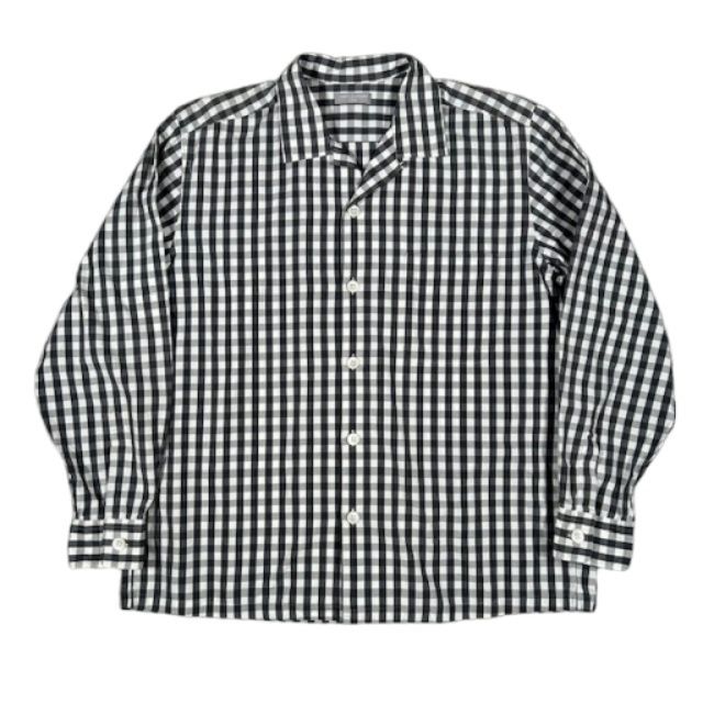 COMME des GARCONS HOMME 90 s 田中オム 田中期 コムデギャルソン オム チェック柄 オープンカラーシャツ TOPS 長袖