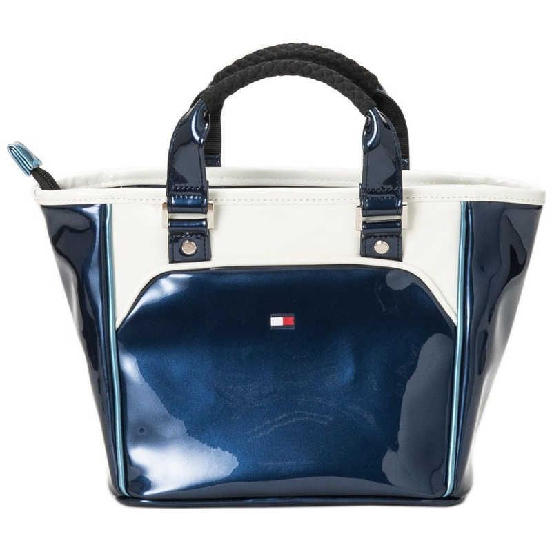  未開封 トミーヒルフィガー 25FW ラウンドバッグ エナメルスポーツ ブルー THMG5FT1_25FW 未使用 送料無料 カートバッグ ゴルフバッグ キャディバッグ ゴルフ