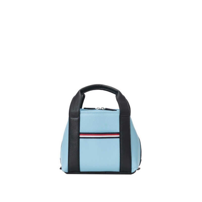  未開封 トミーヒルフィガー 25FW ラウンドバッグ フラッグロゴ ブルー THMG5FT5_25FW 未使用 送料無料 スパイクシューズ ゴルフバッグ キャディバッグ ゴルフ