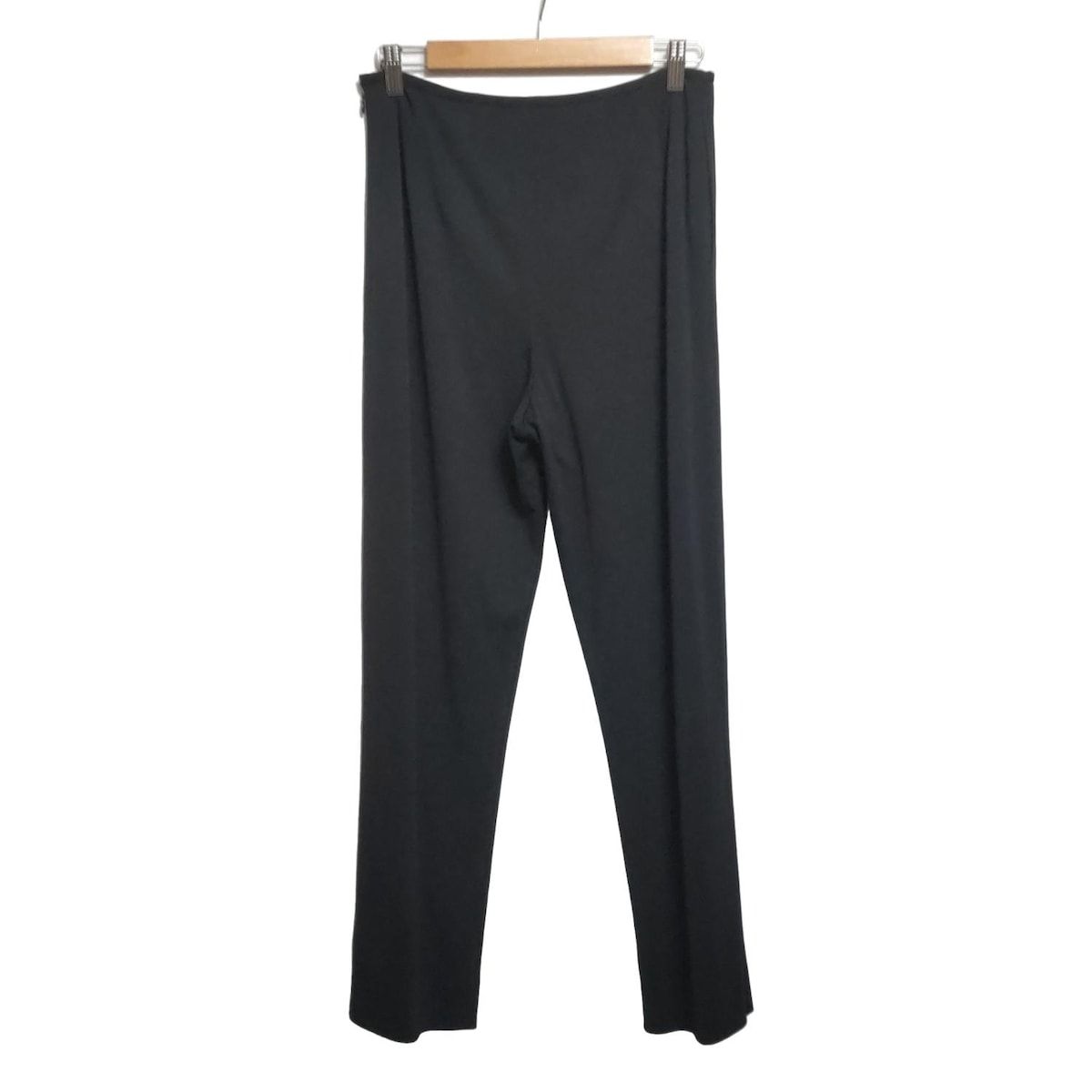 LEONARD レオナール パンツ サイズ70 レディース - 黒 フルレングス|カンカン素材