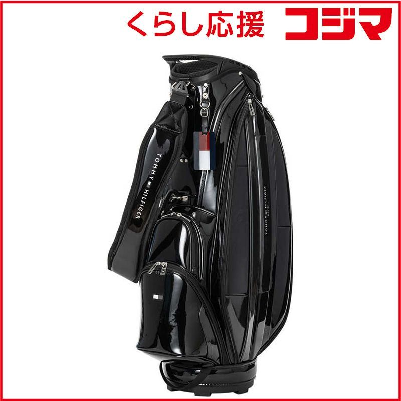 トミーヒルフィガー 25 FW カートキャディバッグ エナメルスポーツ ブラック _25 ♥