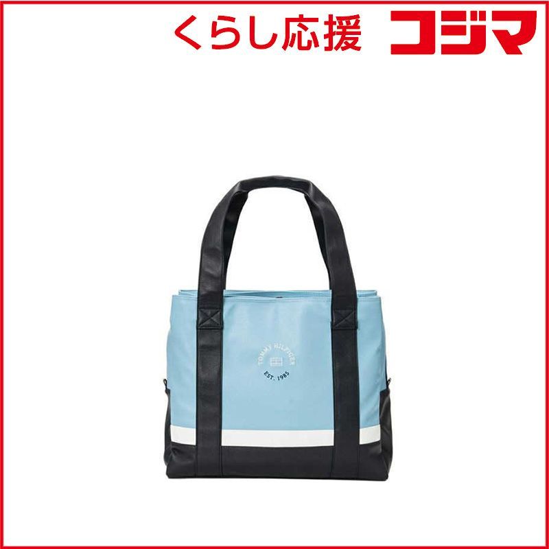 トミーヒルフィガー 25 FW トートバッグ フラッグロゴ ブルー _25 ♥