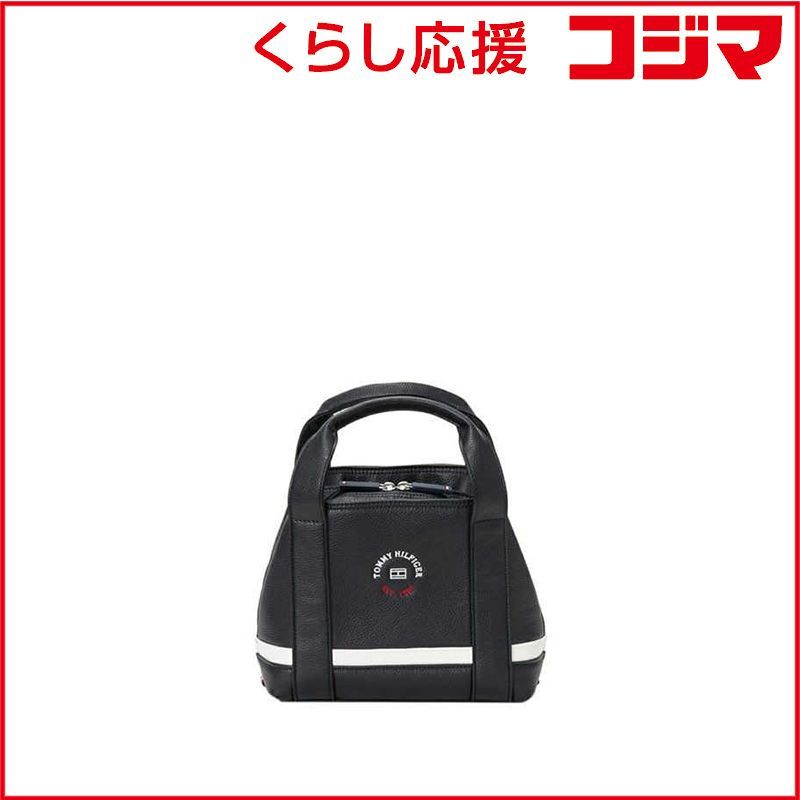 トミーヒルフィガー 25 FW ラウンドバッグ フラッグロゴ ネイビー _25 ♥