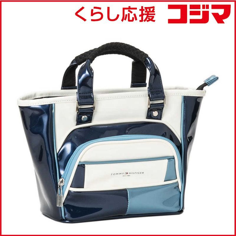 未開封 トミーヒルフィガー 25FW ラウンドバッグ エナメルスポーツ ブルー THMG5FT1_25FW 未使用 送料無料
