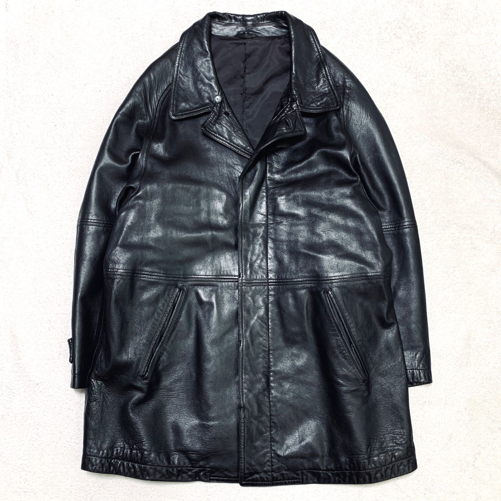 Comme Ca Du Mode Men ラムレザー ロングコート コムサデモード ロング 