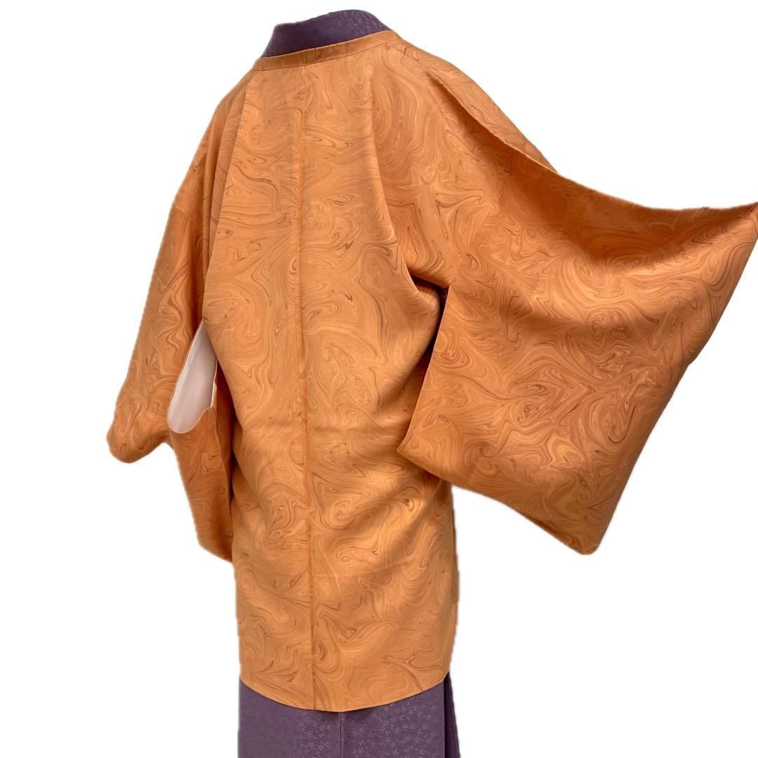 着物と帯 時流 コ251039◆正絹 道行コート◆墨流し