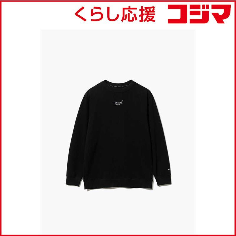 TENTIAL BAKUNEスウェットメンズロングスリーブクルーネックブラック L ♥