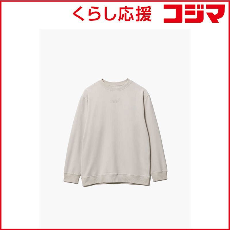 TENTIAL BAKUNEスウェットメンズロングスリーブクルーネックグレージュ L ♥