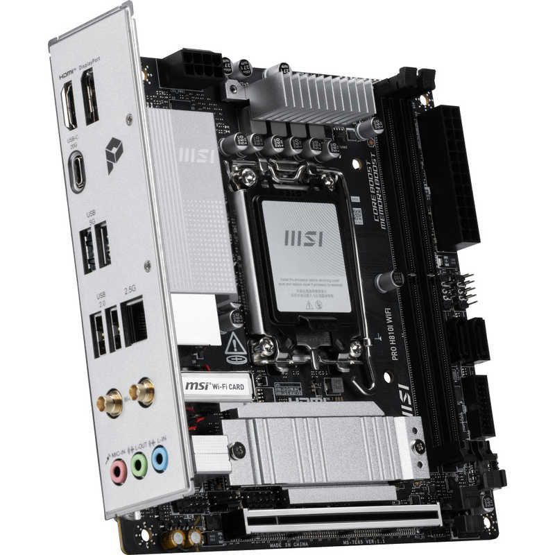  MSI マザーボード LGA 1851 MiniITX PRO H 810 I WIFI ♥ マザーボード PCパーツ