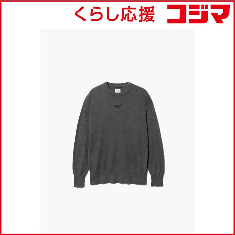 TENTIAL BAKUNEソフトニットロングスリーブクルーネックダークグレー 2 XS-XS ♥