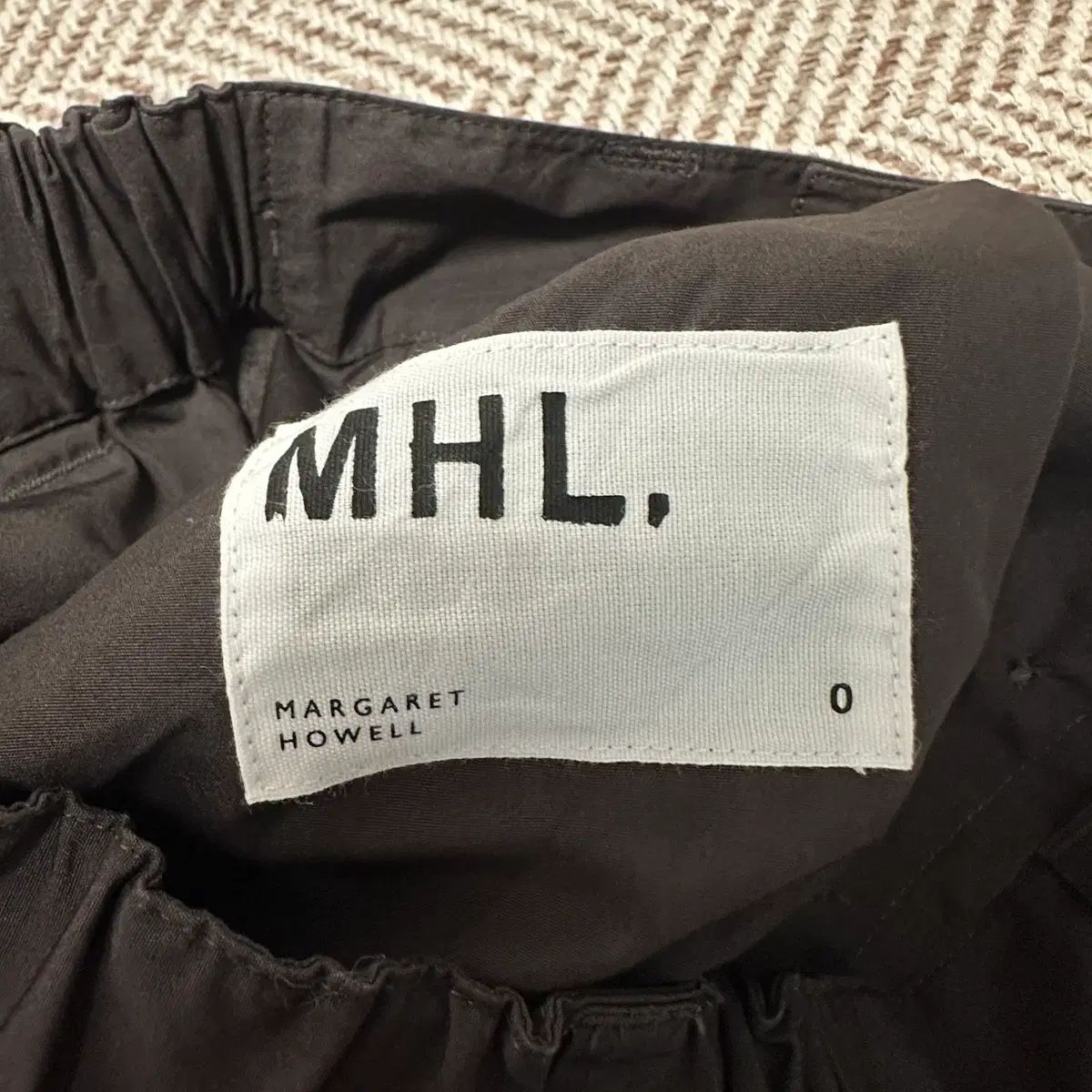 ナイロンワイドパンツ ブラウン