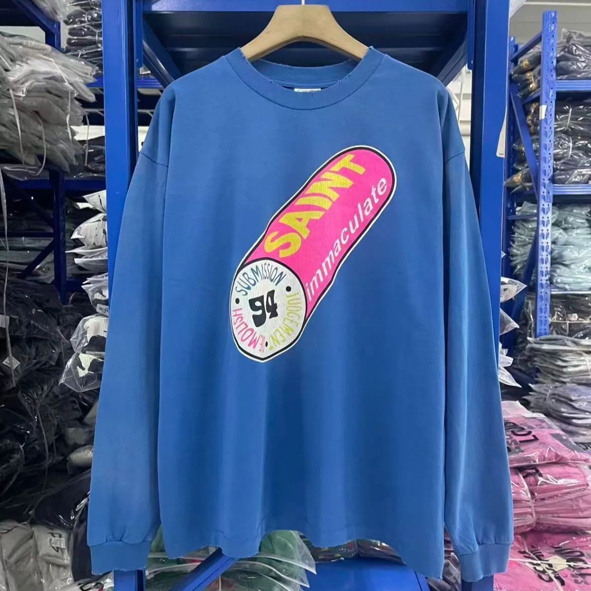 ♥ 25 AW カプセルモチーフ ダメージ加工 ロングスリーブ Tシャツ サイズ S～XL K