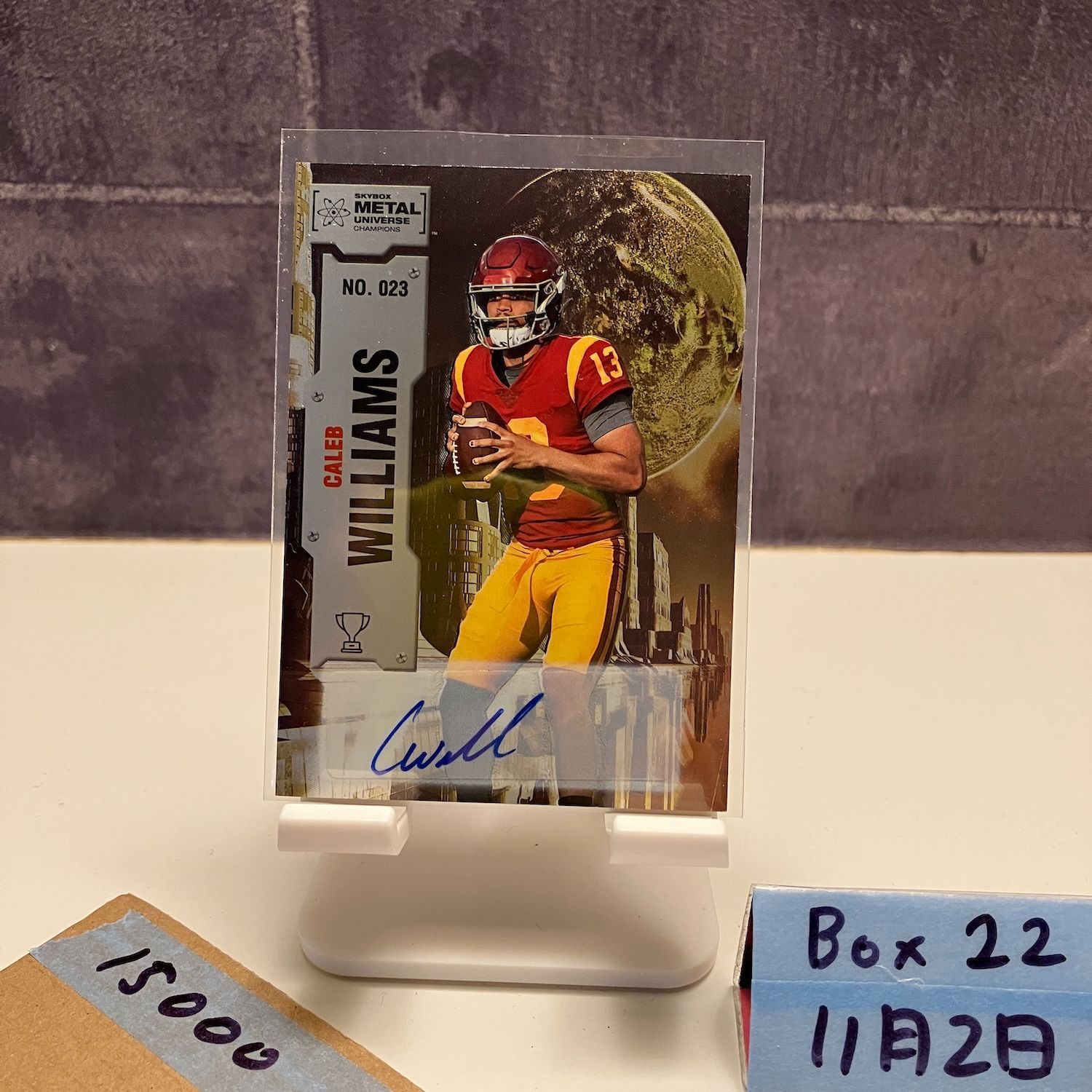 2025 Upper Deck Caleb Williams 直筆サインカード USC Trojans SkyBox Metal Universe Champions カード
