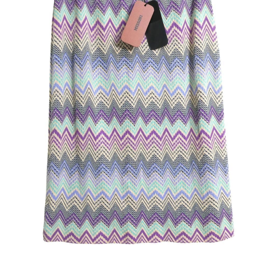 新品同様 MISSONI ミッソーニ サイズ46 コットン×ナイロン シェブロン