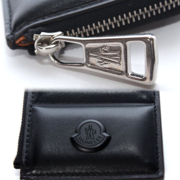 モンクレール MONCLER レザー カードホルダー ブラック FLAT CARD