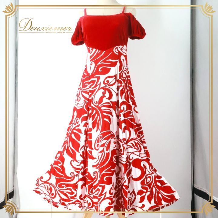 【美品 日本製 フラダンス衣装】レッド Paondor ワンピース ドレス 白 美品 日本製 フラダンス衣装】ピンク Paondor ワンピース ドレス 黄 美