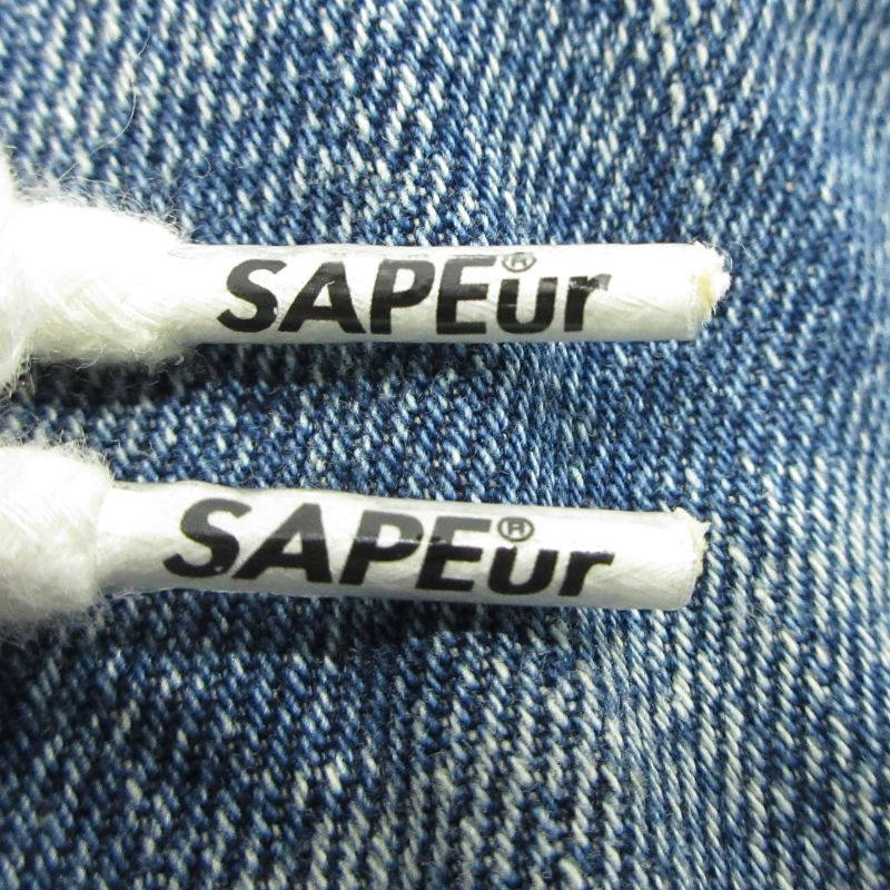 SAPEur サプール ボタンフライデニムパンツ ヴィンテージ加工 MIL S 2391 ブルー サイズ M 107 その他 メンズ