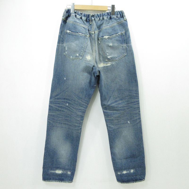 SAPEur サプール ボタンフライデニムパンツ ヴィンテージ加工 MIL S 2391 ブルー サイズ M 107