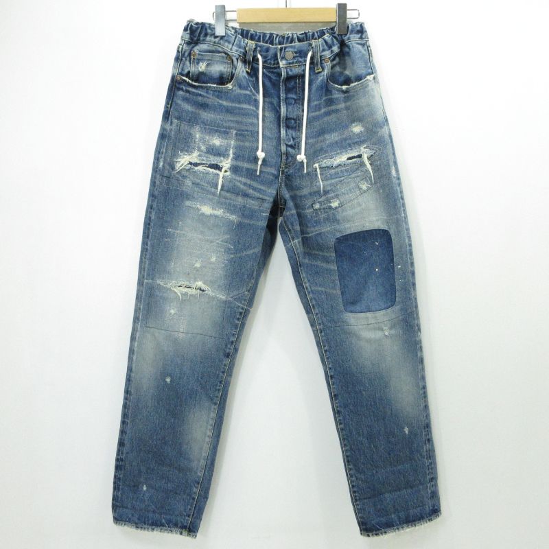 SAPEur サプール ボタンフライデニムパンツ ヴィンテージ加工 MIL S 2391 ブルー サイズ M 107