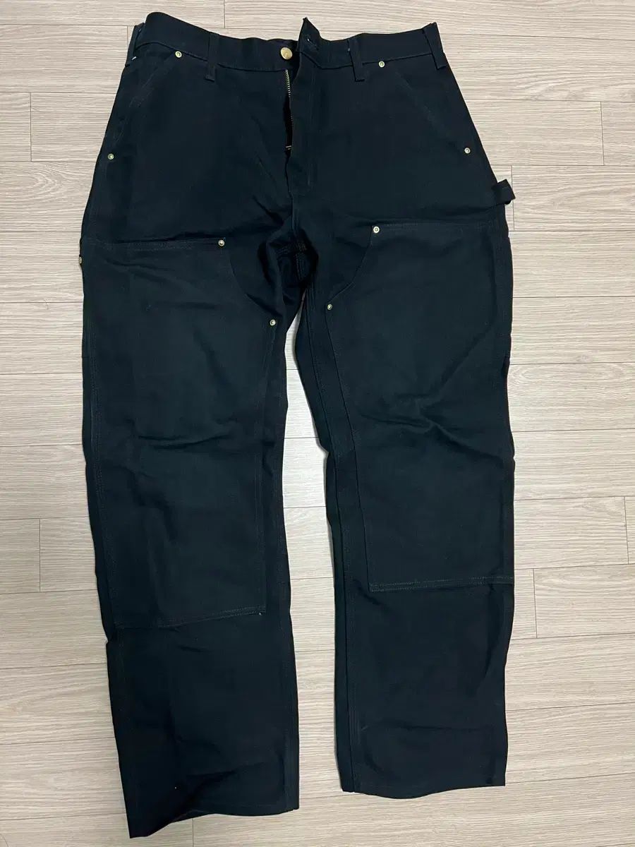 カーハート ブラック ダブルニー 32X30 made in usa carhartt カーハート ダブルニー ワークパンツ 黒 ブラック 32
