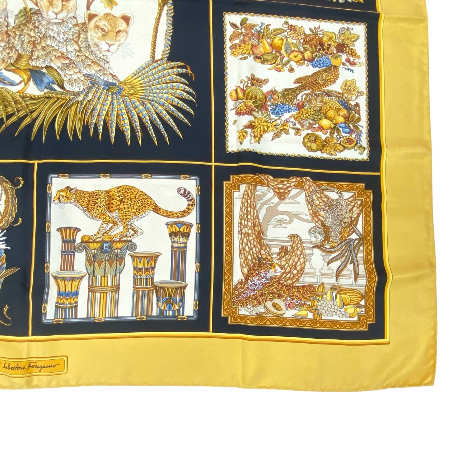 極美品 Salvatore Ferragamo サルヴァトーレ フェラガモ スカーフ