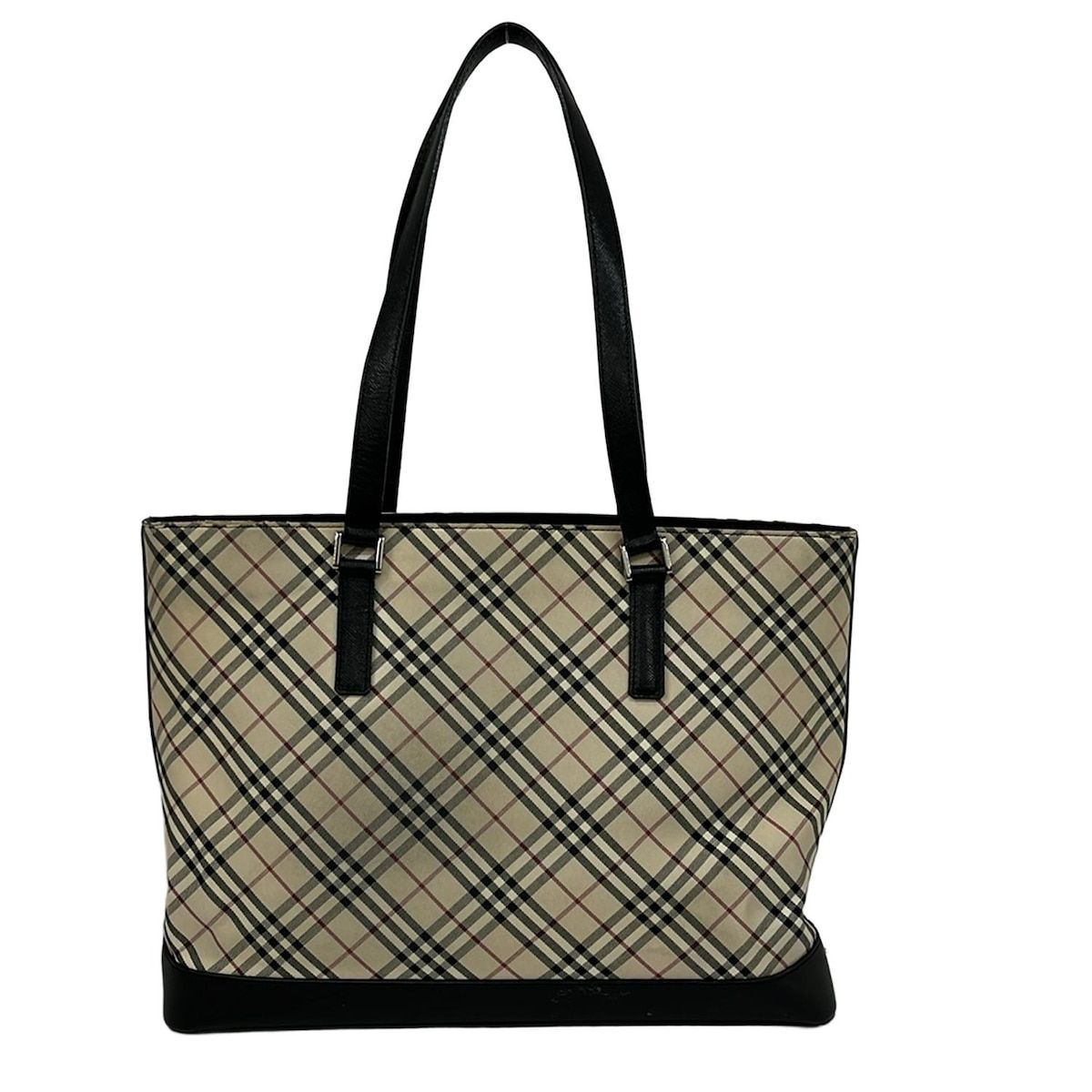 BURBERRY トートバッグ 黒・ベージュ BURBERRY/Burberry(バーバリー) トートバッグ - ベージュ×黒×ボルドー