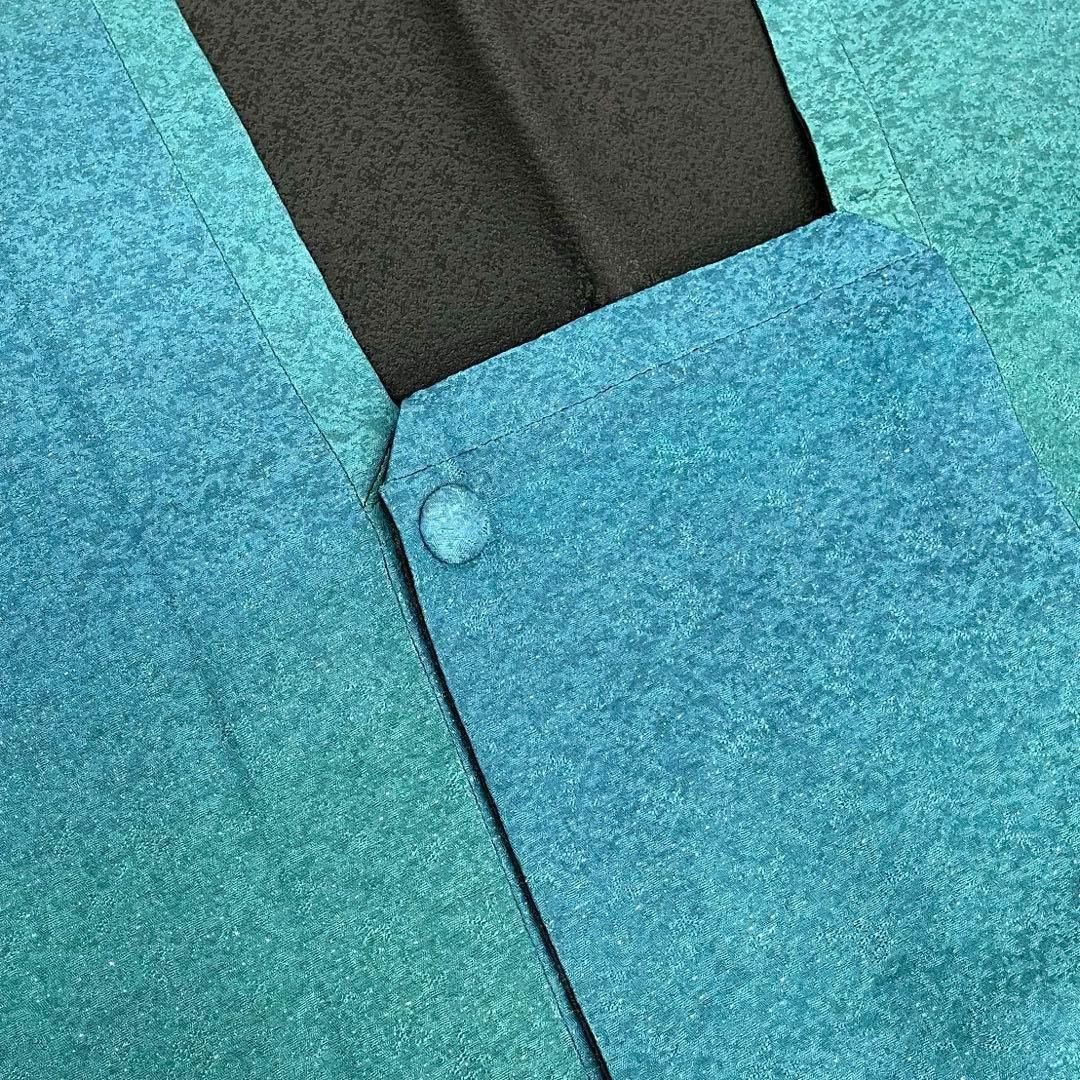 コ251032◆リバーシブル道行コート◆銀通し ♥品