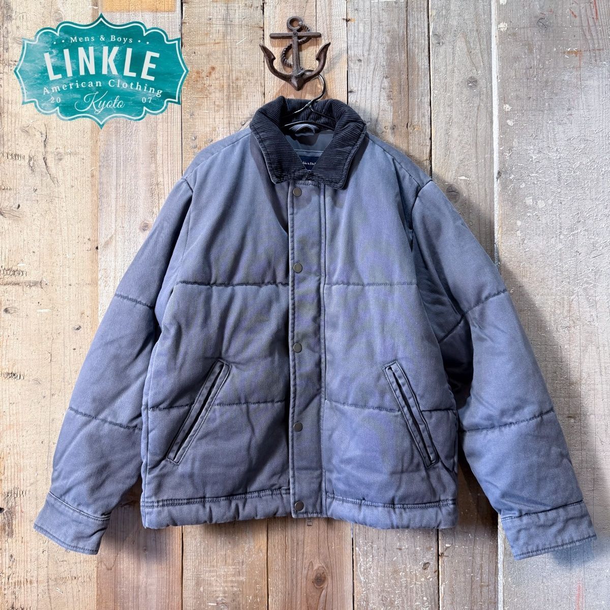 Abercrombie - Fitch アバクロンビーアンドフィッチ ブルデニム パファー ジャケット