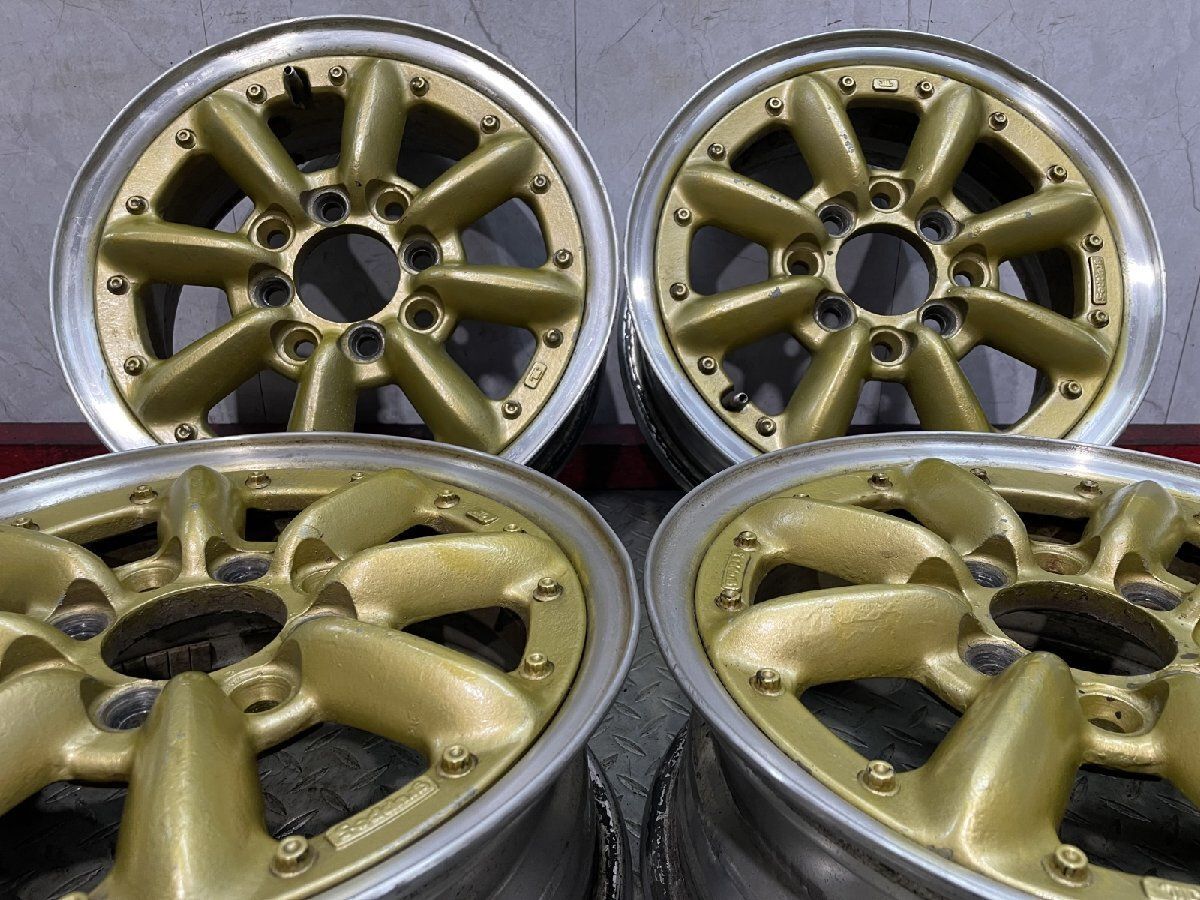 旧車ホイール】AMP gruppe-5 社外ホイール 13インチ 4本 5J4HPCD100 