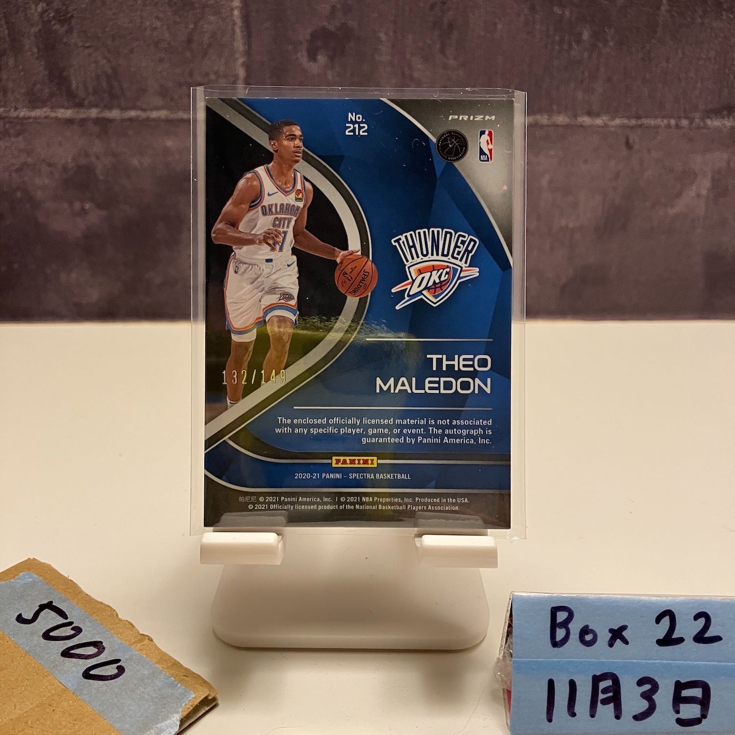 2020-21 Panini Spectra Theo Maledon 132/149 直筆サインカード