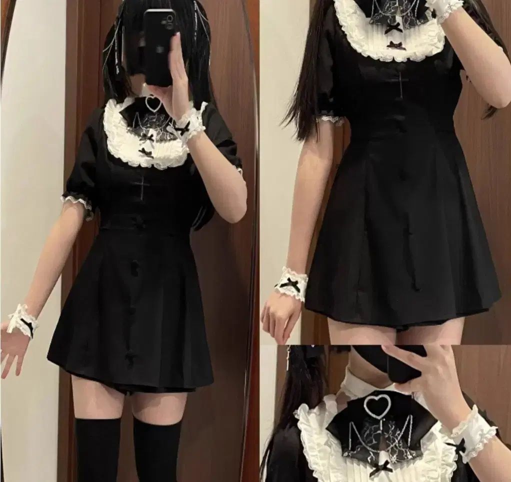 オーバーサイズ ヨシキ 天国の階段 セットアップ ブラック 4 XL 半袖 量産型 地雷系