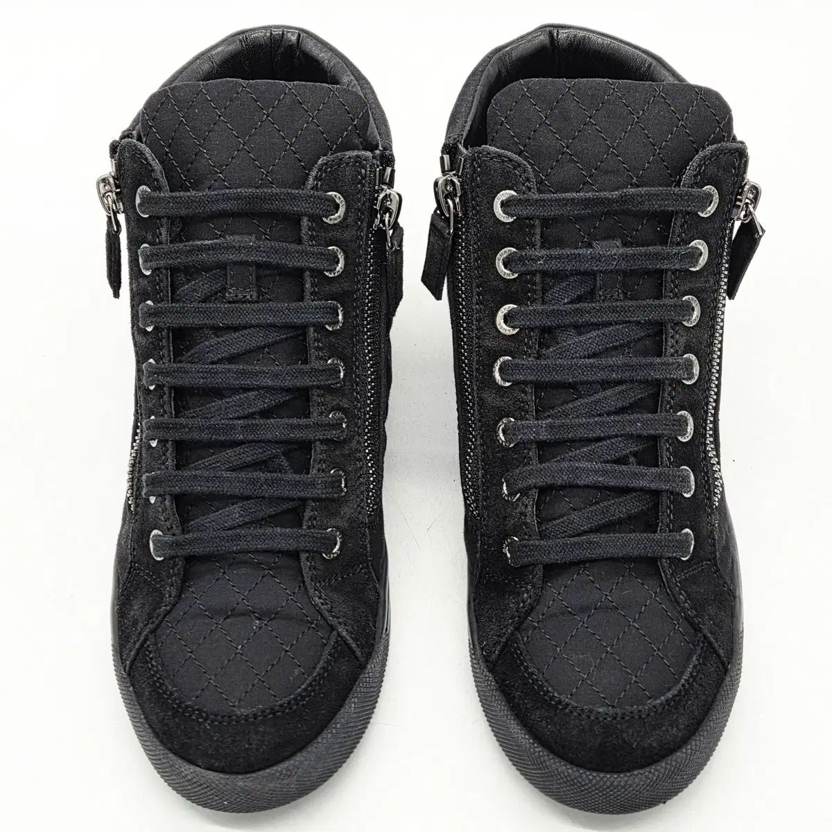  シャネル ウィメンズ CCロゴ ハイトップ スニーカー ブラック 36 スニーカー 靴