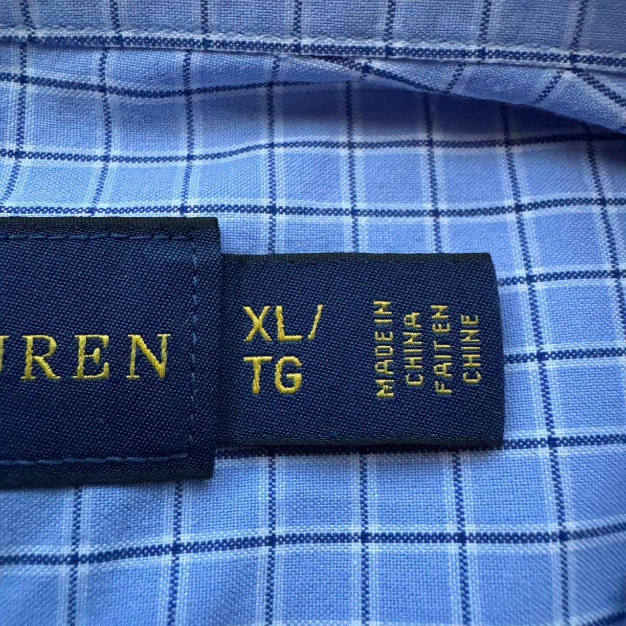 ラルフローレン 長袖 BDシャツ XL ブルー チェック ポニー刺繍 ボタン